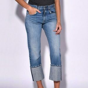 UO BDG Distressed Cuffed Ankle Crop Jeans